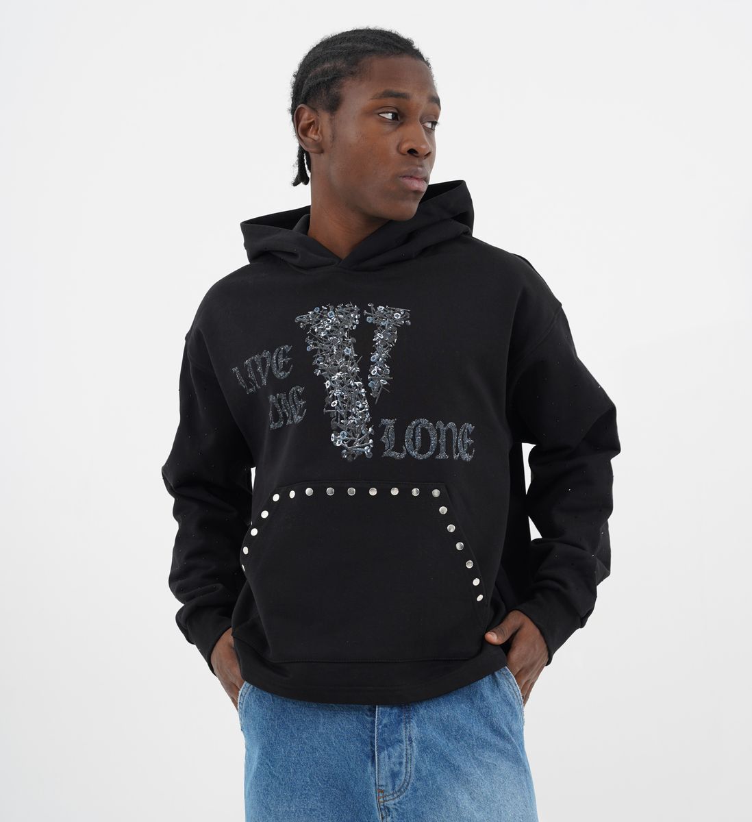 Rich Gang - Vlone Live Crop Hoodie
