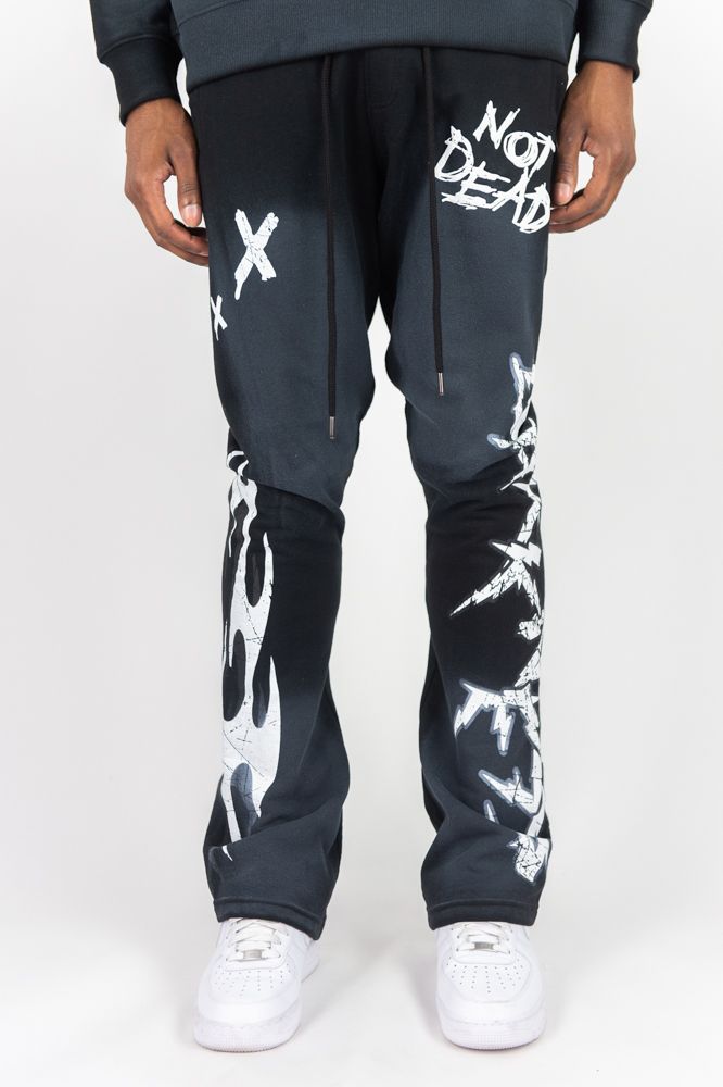 REBEL MINDS -DARKEST ERA STACK PANTS(152-442)