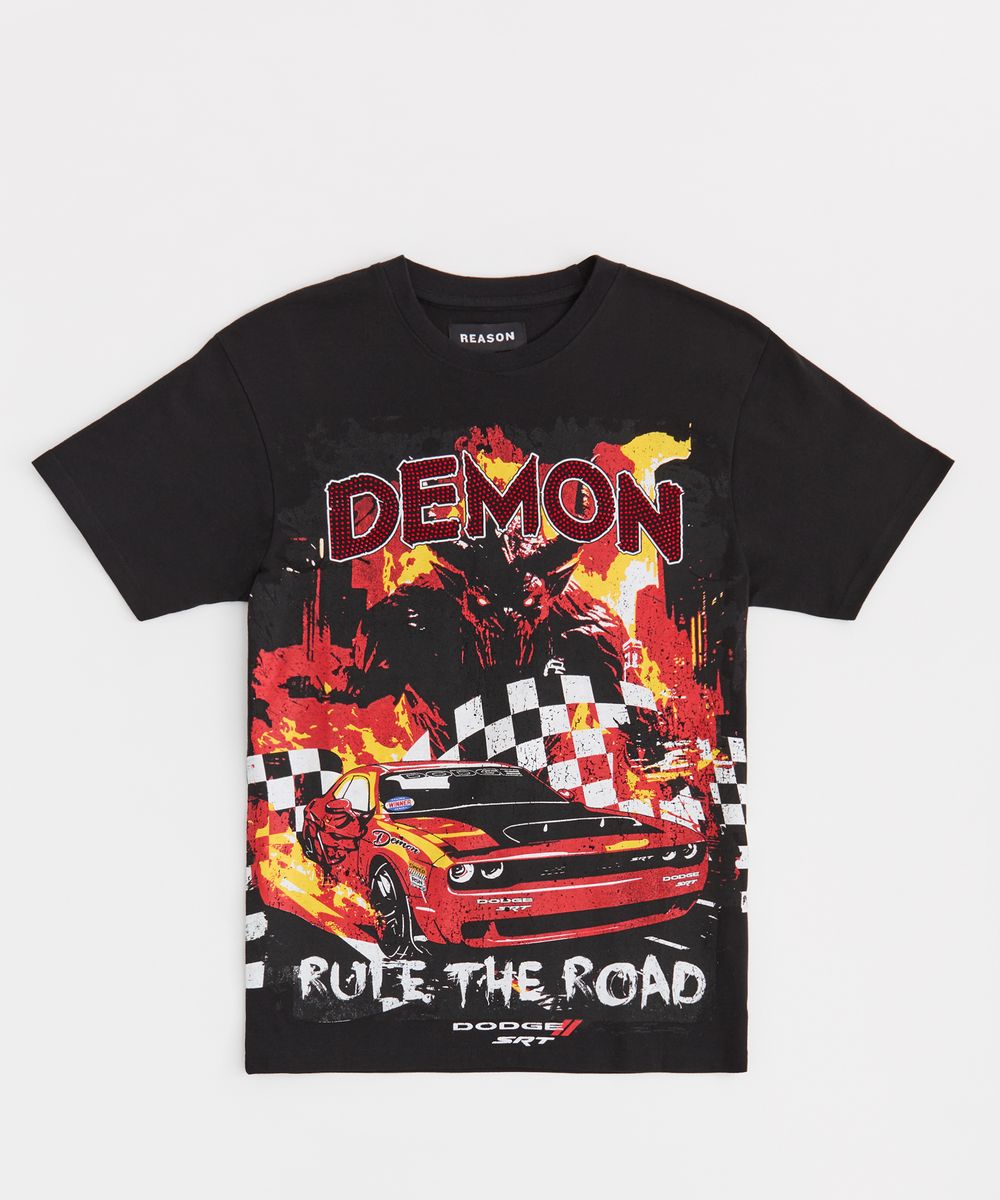 Reason Dodge Demon Rhinestone Tee (RS5-122)