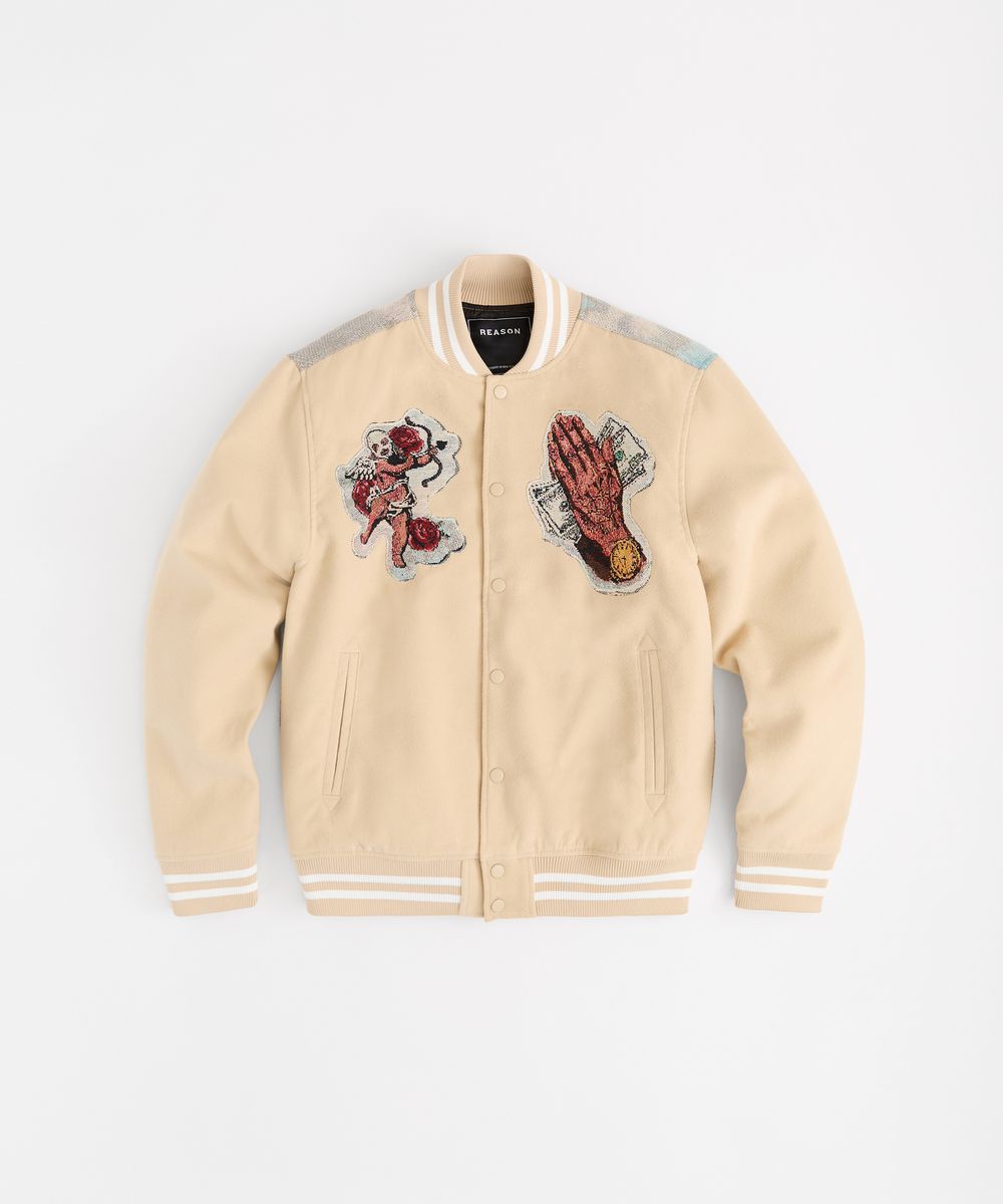 Tapestry Varsity Jacket (RCS6KM-607) Prayer Hands