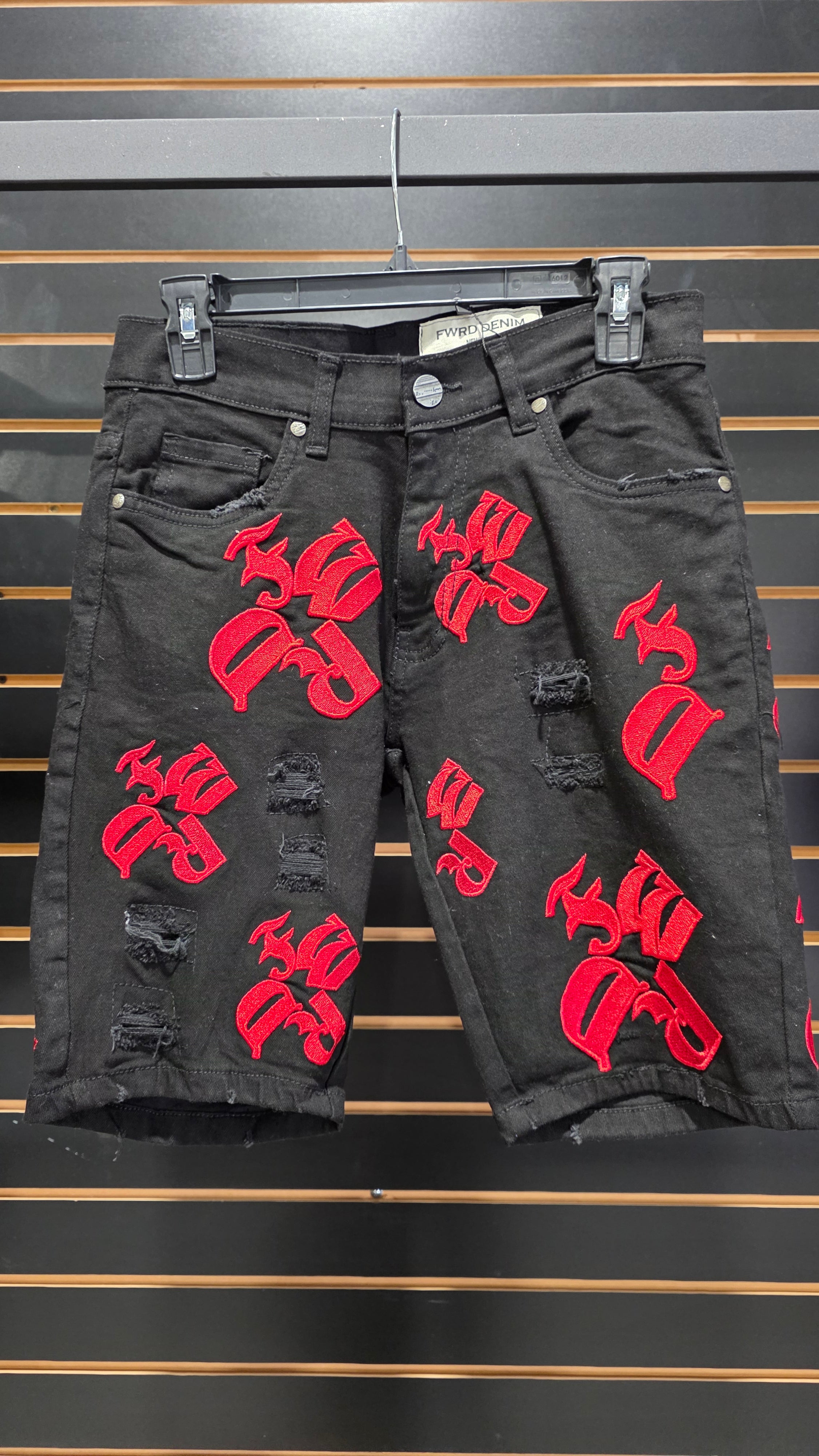 FWRD Denim - JET BLACK RED NOIR